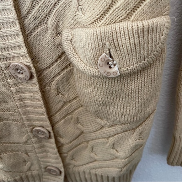 Coogie Urban Cool Cardigan Woman’s Collegiate Argyle Monogrammed Spellout Sz M - Picture 6 of 11